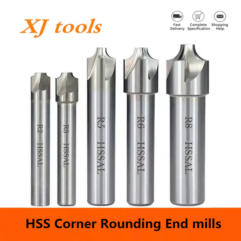 End Mill Set - HSS Canto Arredondamento Moinhos Extremidade, Moinho
