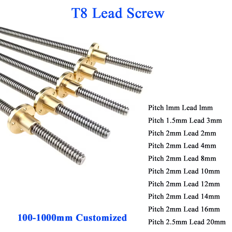 Lead Screw 8Mm - T8 parafuso de chumbo chumbo 2mm