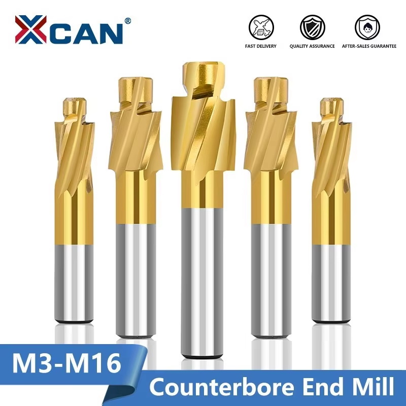 End Mill Set - Xcan fresa M3-M16 escareador fresa revestida