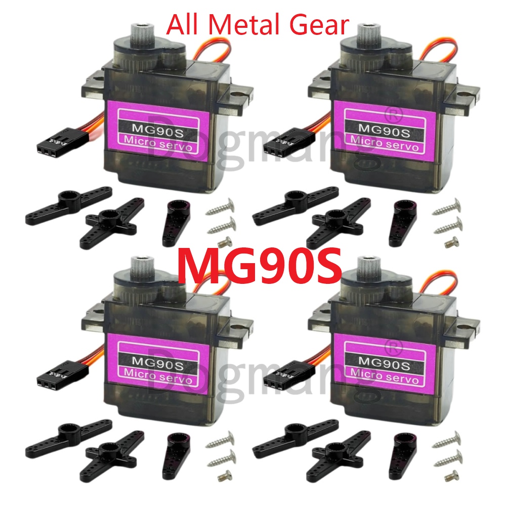 Servo 9G - Mg90s servo 1/2/4/10/20/50 peças, engrenagem totalmente