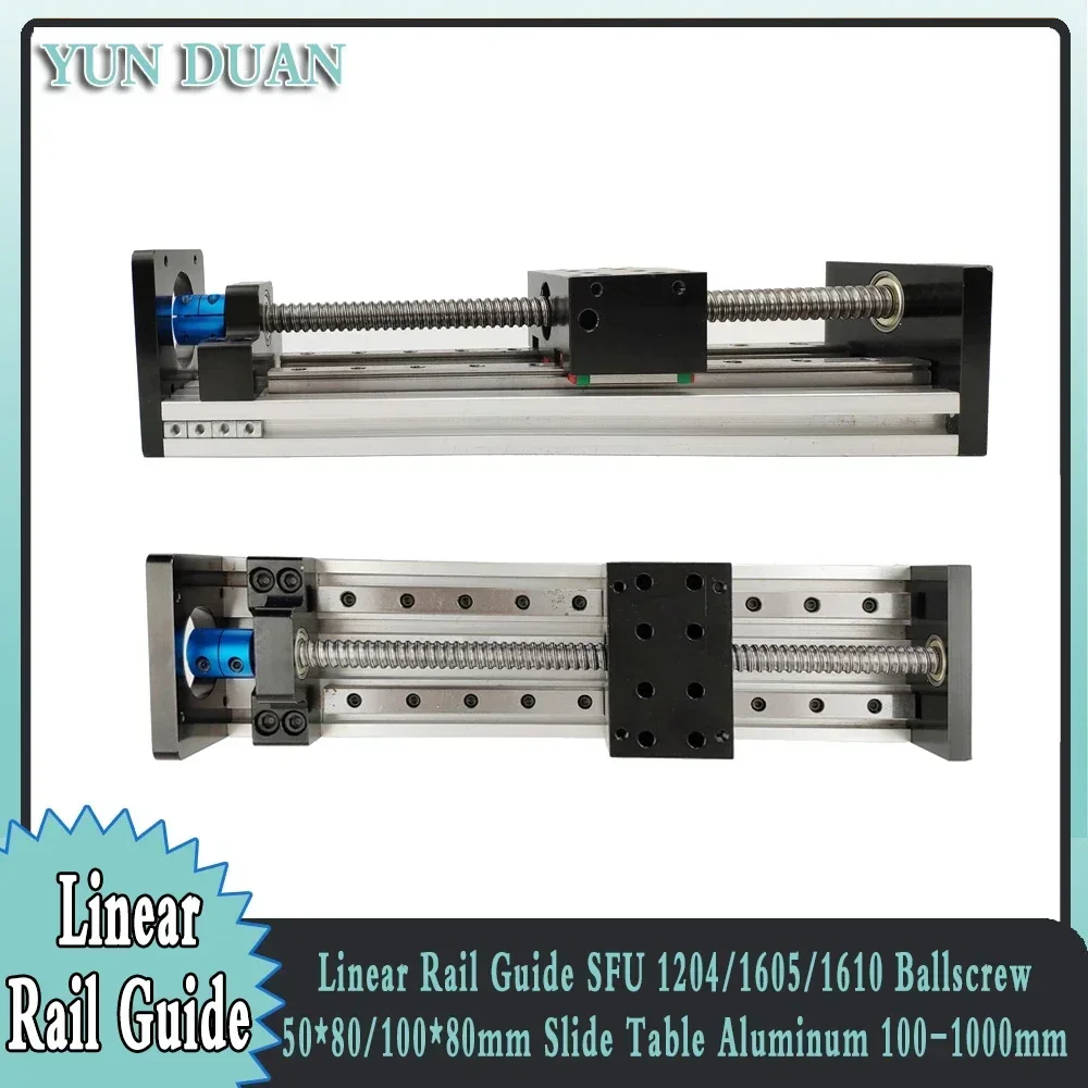 Ball Screw - Guia linear quadrado duplo mesa deslizante