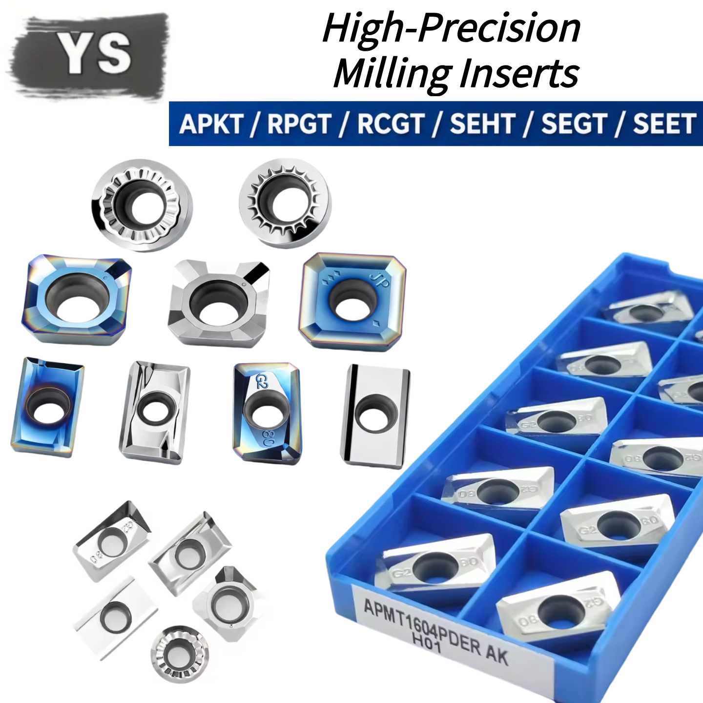 Carbide End Mill - 10 Peças de Pastilhas de Metal