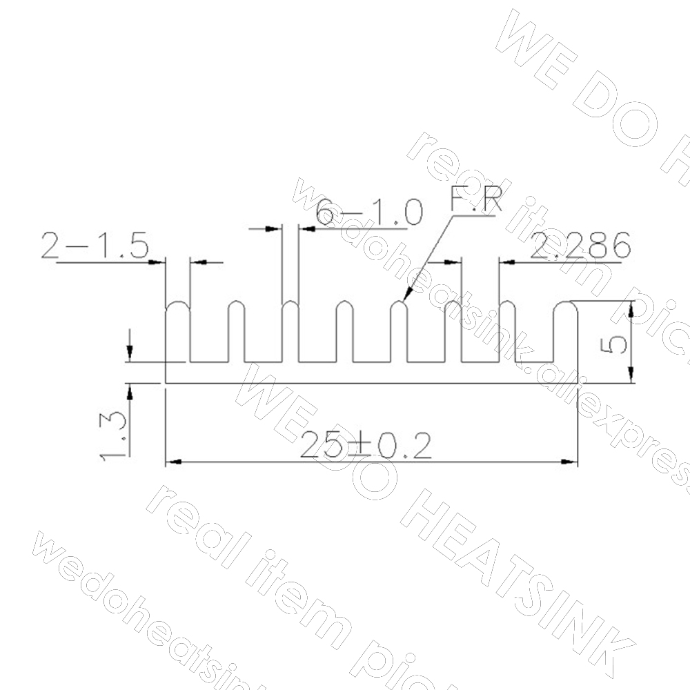 Dissipador de Calor Preto 25x2 - Aluminium Extrusion avaliação e preço