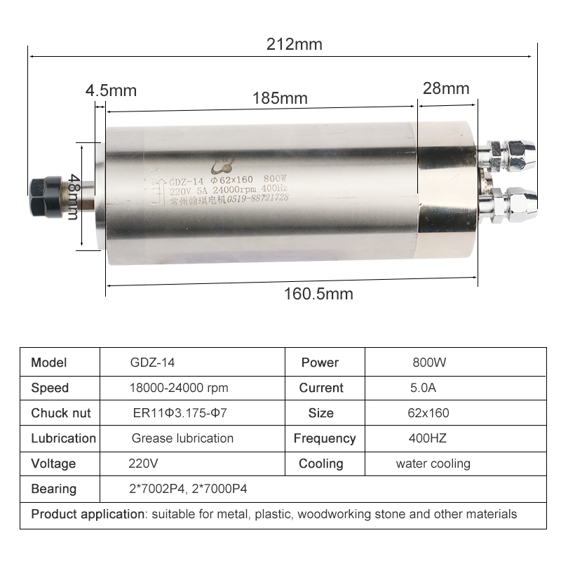 Motor Spindle Metálico Hqd 220 - Water Cooled Spindle avaliação e preço