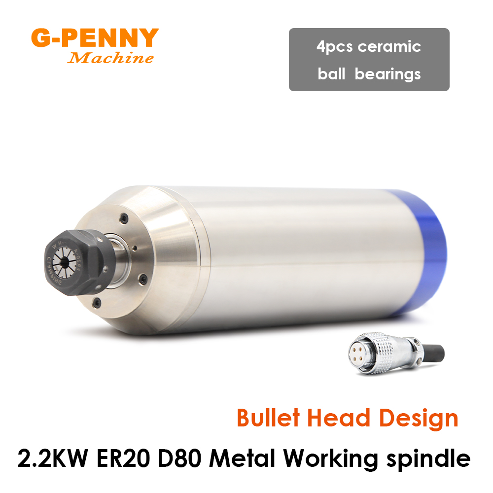 G-PENNY 2.2kw er20 metal motor - Water Cooled Spindle avaliação e preço
